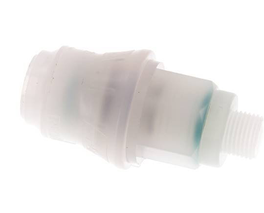 PVDF DN 5 Kupplungsmuffe G 1/8 Zoll Außengewinde