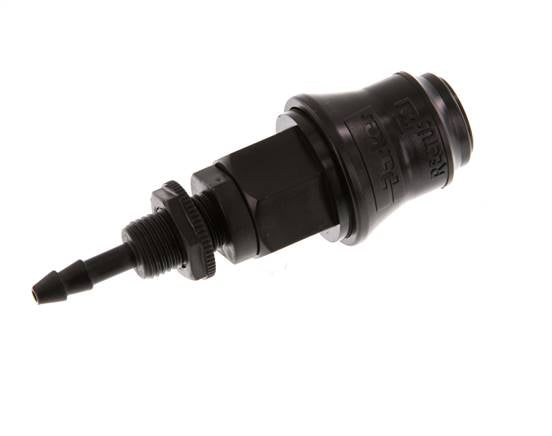 POM DN 5 Kupplungsmuffe 4 mm Schlauchsäule Bulkhead