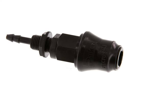 POM DN 5 Kupplungsmuffe 4 mm Schlauchsäule Bulkhead