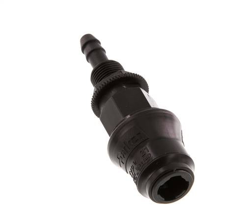 POM DN 5 Kupplungsmuffe 6 mm Schlauchsäule Bulkhead