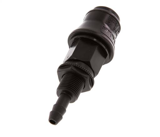 POM DN 5 Kupplungsmuffe 6 mm Schlauchsäule Bulkhead