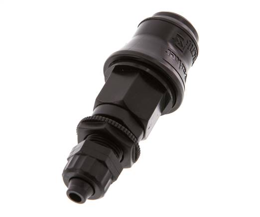 POM DN 5 Kupplungsmuffe 6x8 mm Überwurfmutter Bulkhead