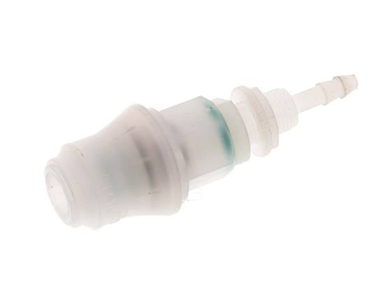 PVDF DN 5 Kupplungsmuffe 4 mm Schlauchsäule Bulkhead