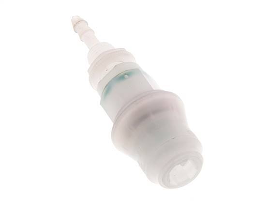 PVDF DN 5 Kupplungsmuffe 6 mm Schlauchsäule Bulkhead