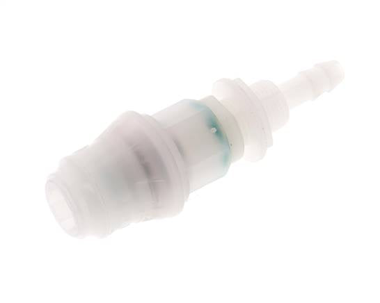 PVDF DN 5 Kupplungsmuffe 6 mm Schlauchsäule Bulkhead