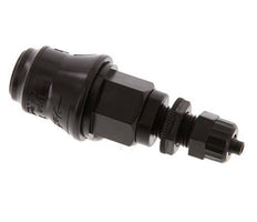 PVDF DN 5 Kupplungsmuffe 6 mm Schlauchsäule Bulkhead