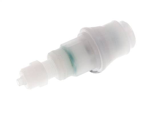 PVDF DN 5 Kupplungsmuffe 4x6 mm Überwurfmutter Bulkhead