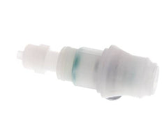PVDF DN 5 Kupplungsmuffe 4x6 mm Überwurfmutter Bulkhead
