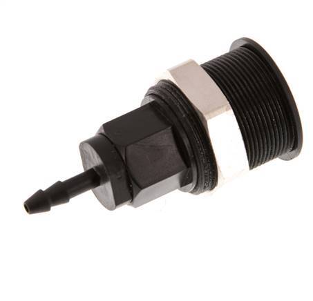 POM DN 5 Kupplungsmuffe 4 mm Schlauchsäule Pull-Off