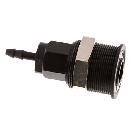 POM DN 5 Kupplungsmuffe 4 mm Schlauchsäule Pull-Off