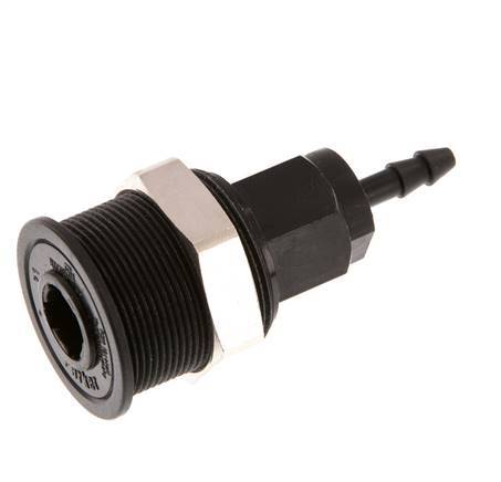 POM DN 5 Kupplungsmuffe 4 mm Schlauchsäule Pull-Off