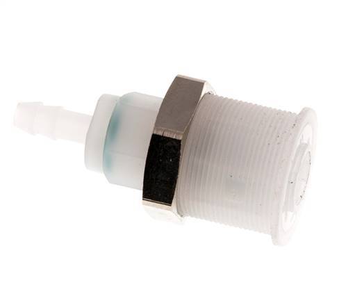 PVDF DN 5 Kupplungsmuffe 6 mm Schlauchsäule Pull-Off