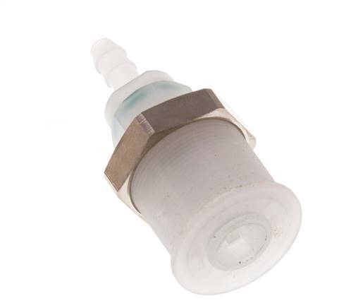 PVDF DN 5 Kupplungsmuffe 6 mm Schlauchsäule Pull-Off