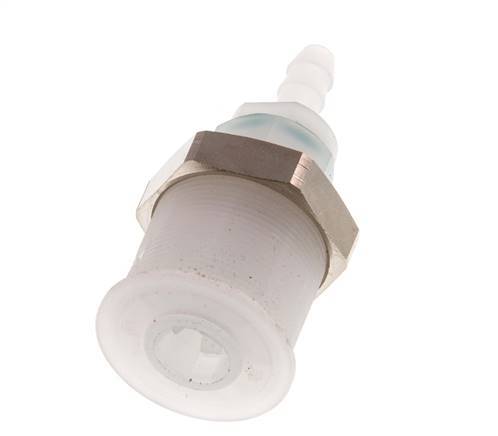 PVDF DN 5 Kupplungsmuffe 6 mm Schlauchsäule Pull-Off