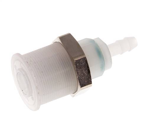 PVDF DN 5 Kupplungsmuffe 6 mm Schlauchsäule Pull-Off