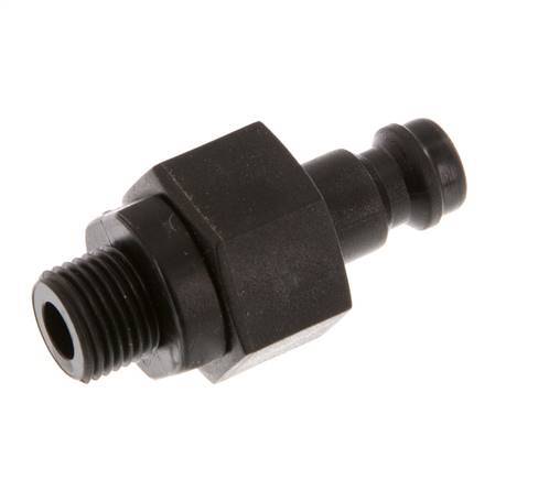 POM DN 5 Kupplungsstecker G 1/8 Zoll Außengewinde Doppelt absperrend