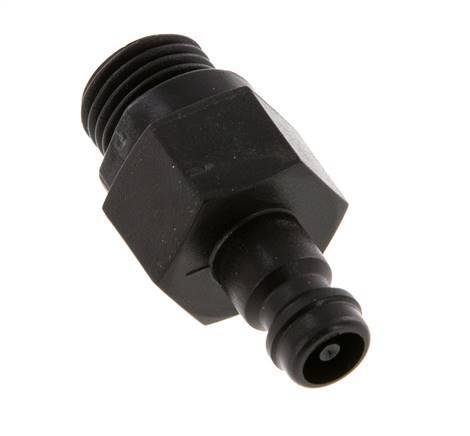 POM DN 5 Coupling Plug G 1/4 inch Male Threads Double Shut-Off