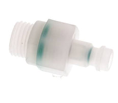 PVDF DN 5 Kupplungsstecker G 1/4 Zoll Außengewinde Doppelt absperrend