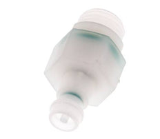 PVDF DN 5 Kupplungsstecker G 1/4 Zoll Außengewinde Doppelt absperrend