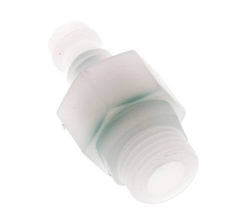 PVDF DN 5 Kupplungsstecker G 1/4 Zoll Außengewinde Doppelt absperrend