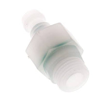 PVDF DN 5 Kupplungsstecker G 1/4 Zoll Außengewinde Doppelt absperrend