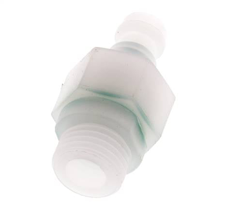 PVDF DN 5 Kupplungsstecker G 1/4 Zoll Außengewinde Doppelt absperrend