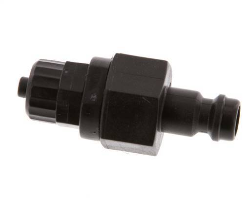 POM DN 5 Kupplungsstecker 4x6 mm Überwurfmutter