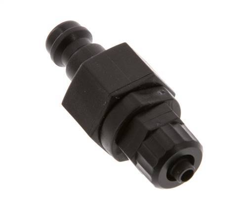 POM DN 5 Kupplungsstecker 4x6 mm Überwurfmutter