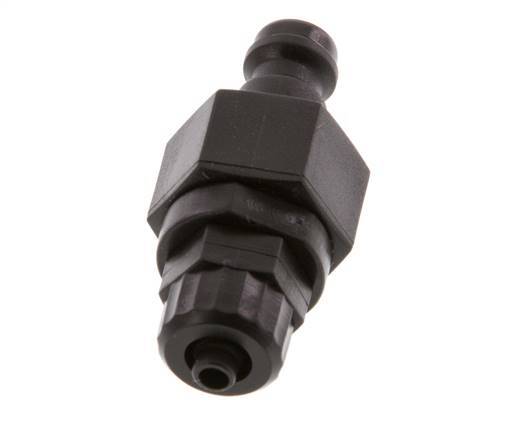 POM DN 5 Kupplungsstecker 4x6 mm Überwurfmutter