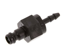 POM DN 5 Kupplungsstecker 4 mm Schlauchsäule Doppelabsperrung