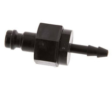 POM DN 5 Kupplungsstecker 4 mm Schlauchsäule Doppelabsperrung