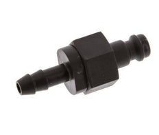 POM DN 5 Kupplungsstecker 6 mm Schlauchsäule Doppelabsperrung