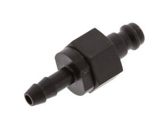 POM DN 5 Kupplungsstecker 6 mm Schlauchsäule Doppelabsperrung