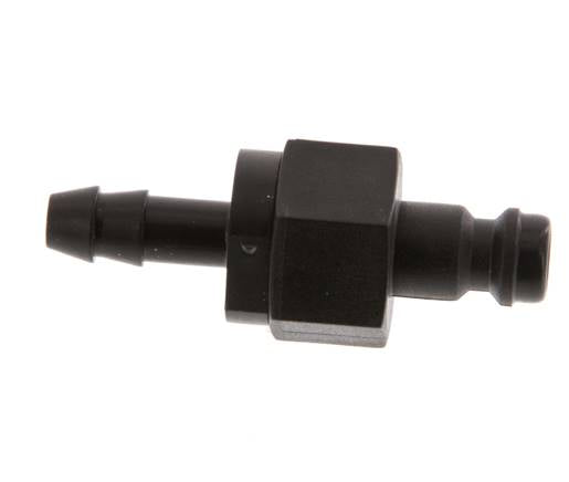 POM DN 5 Kupplungsstecker 6 mm Schlauchsäule Doppelabsperrung
