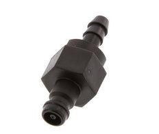 POM DN 5 Kupplungsstecker 6 mm Schlauchsäule Doppelabsperrung