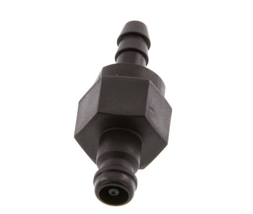 POM DN 5 Kupplungsstecker 6 mm Schlauchsäule Doppelabsperrung