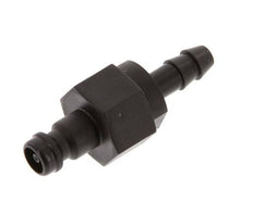 POM DN 5 Kupplungsstecker 6 mm Schlauchsäule Doppelabsperrung