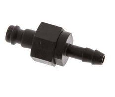 POM DN 5 Kupplungsstecker 6 mm Schlauchsäule Doppelabsperrung
