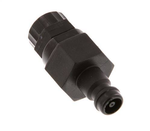 POM DN 5 Kupplungsstecker 6x8 mm Überwurfmutter Doppelabsperrung
