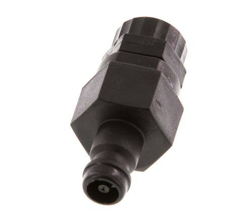 POM DN 5 Kupplungsstecker 6x8 mm Überwurfmutter Doppelabsperrung