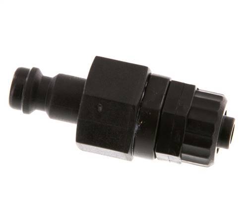 POM DN 5 Kupplungsstecker 6x8 mm Überwurfmutter Doppelabsperrung