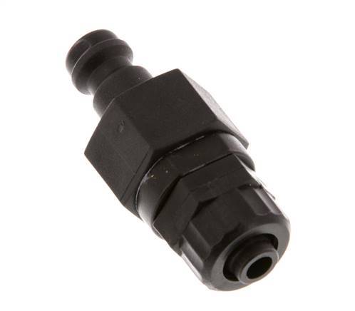 POM DN 5 Kupplungsstecker 6x8 mm Überwurfmutter Doppelabsperrung