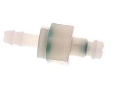 PVDF DN 5 Kupplungsstecker 6 mm Schlauchsäule Doppelabsperrung