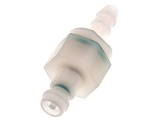 PVDF DN 5 Kupplungsstecker 6 mm Schlauchsäule Doppelabsperrung