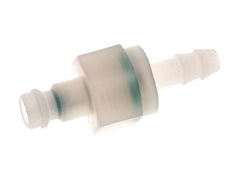 PVDF DN 5 Kupplungsstecker 6 mm Schlauchsäule Doppelabsperrung