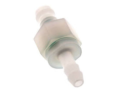 PVDF DN 5 Kupplungsstecker 6 mm Schlauchsäule Doppelabsperrung