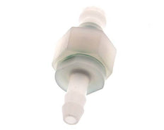 PVDF DN 5 Kupplungsstecker 6 mm Schlauchsäule Doppelabsperrung