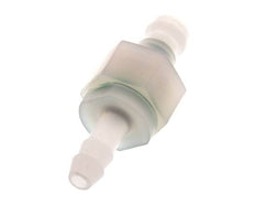 PVDF DN 5 Kupplungsstecker 6 mm Schlauchsäule Doppelabsperrung