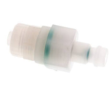 PVDF DN 5 Kupplungsstecker 6x8 mm Überwurfmutter Doppelabsperrung