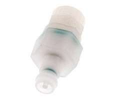 PVDF DN 5 Kupplungsstecker 6x8 mm Überwurfmutter Doppelabsperrung